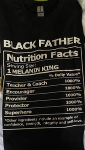 Black father nutrition shirt